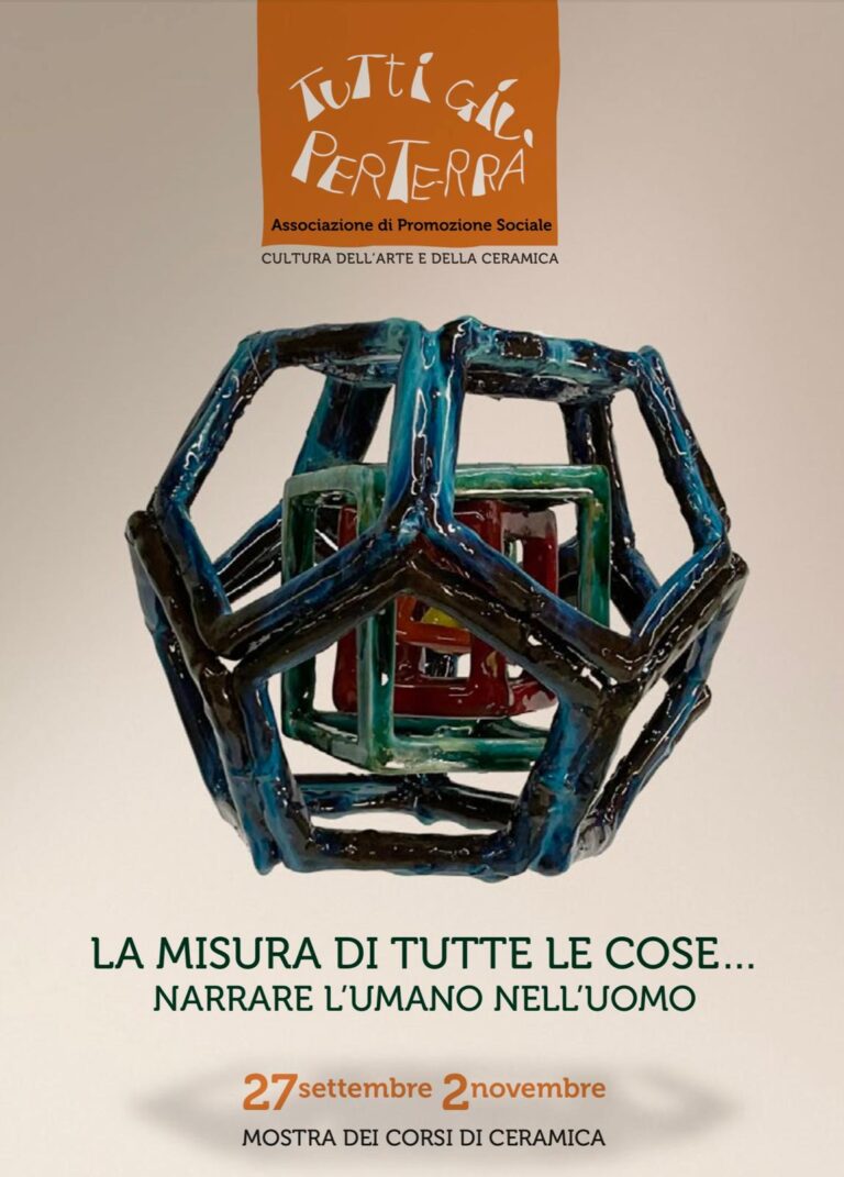 Flyer mostre dei corsi di ceramica - La misura di tutte le cose